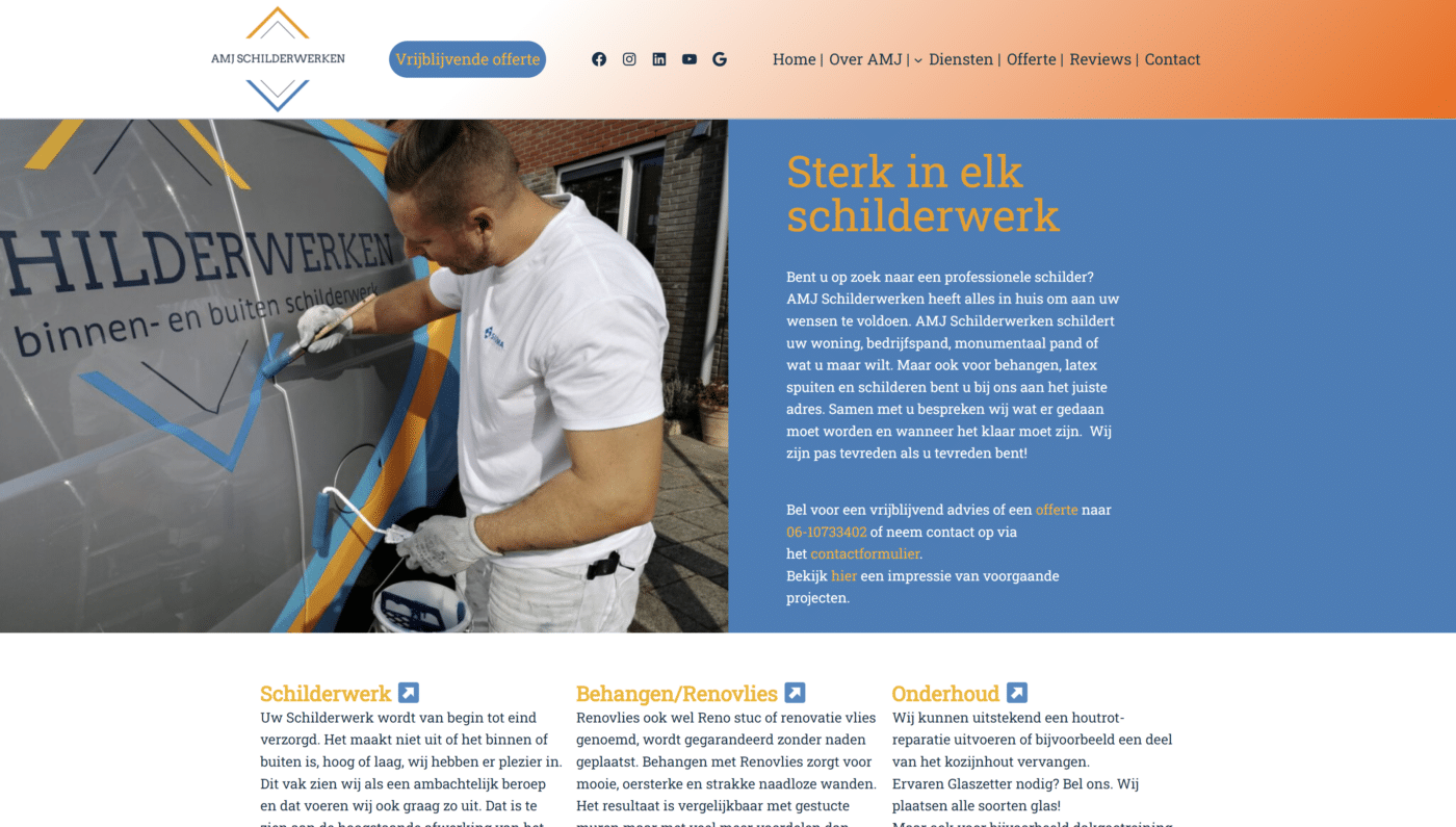Nieuwe website opgeleverd voor AMJ Schilderwerken 3 AMJ Schilderwerken